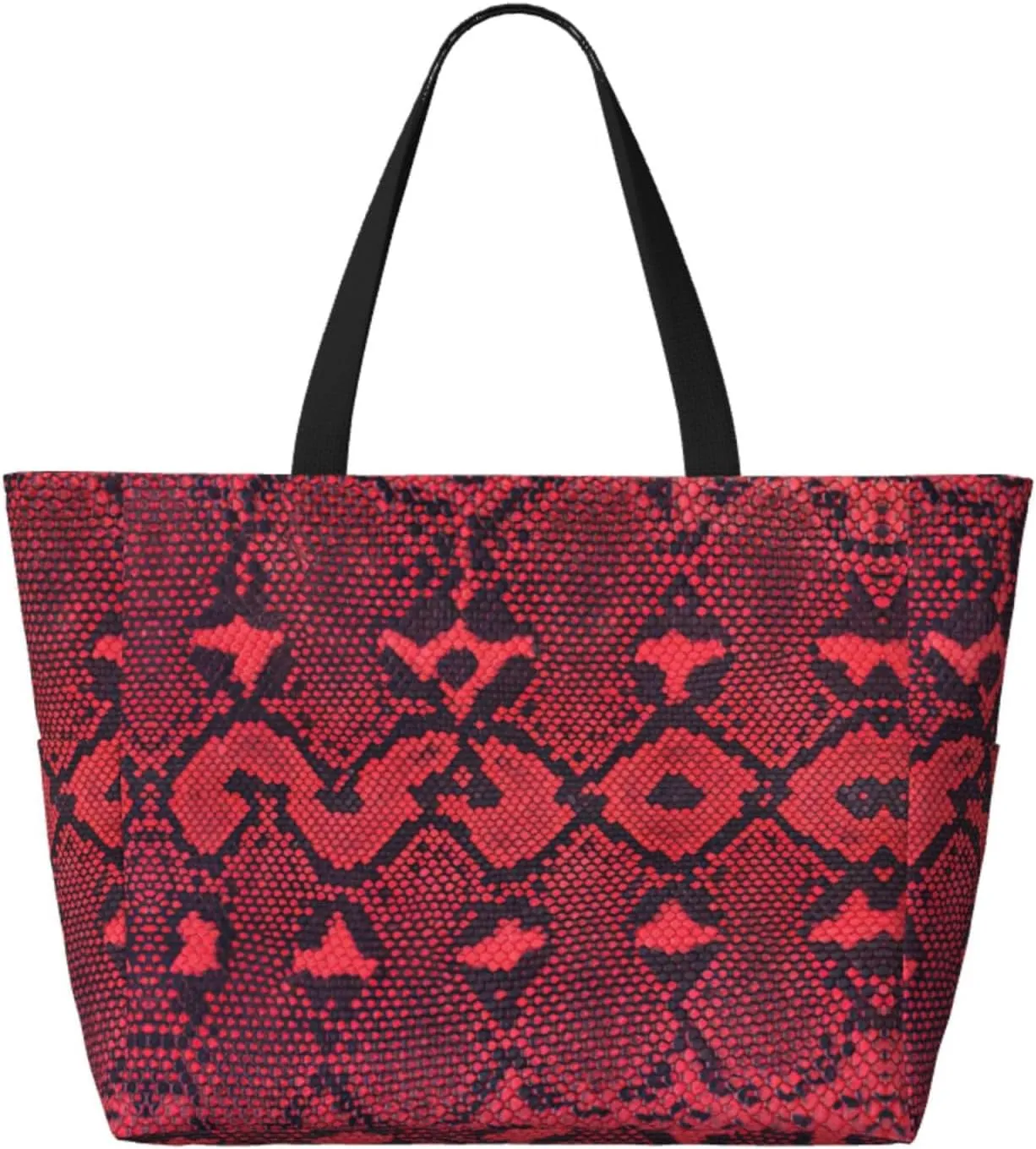 Shiny Pattern Large Capacity Beach Travel Bag - Waterproof Zipper Vacation Tote for Sandproof Storage, and Camping