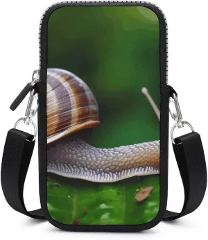 Shoulder Bag for Women Cell Phone Purses Animal Snail Printed Crossbody