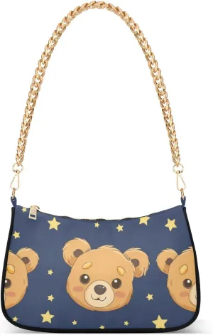 Shy Bears Stars Crossbody Bags for Women Tote Bag Women's Shoulder Handbags Clutch Purses for Women