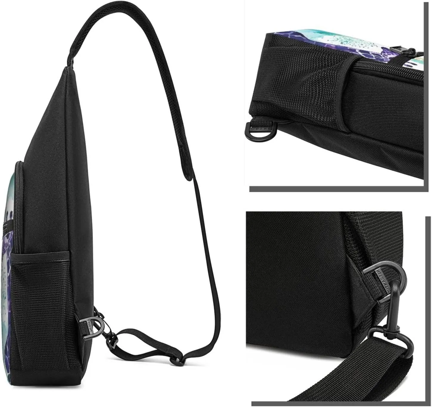 Sling Bag Backpack for Men Women Crossbody Giraffe Silhouette Chest Bag Crossbody Bag for Travel Sport Running