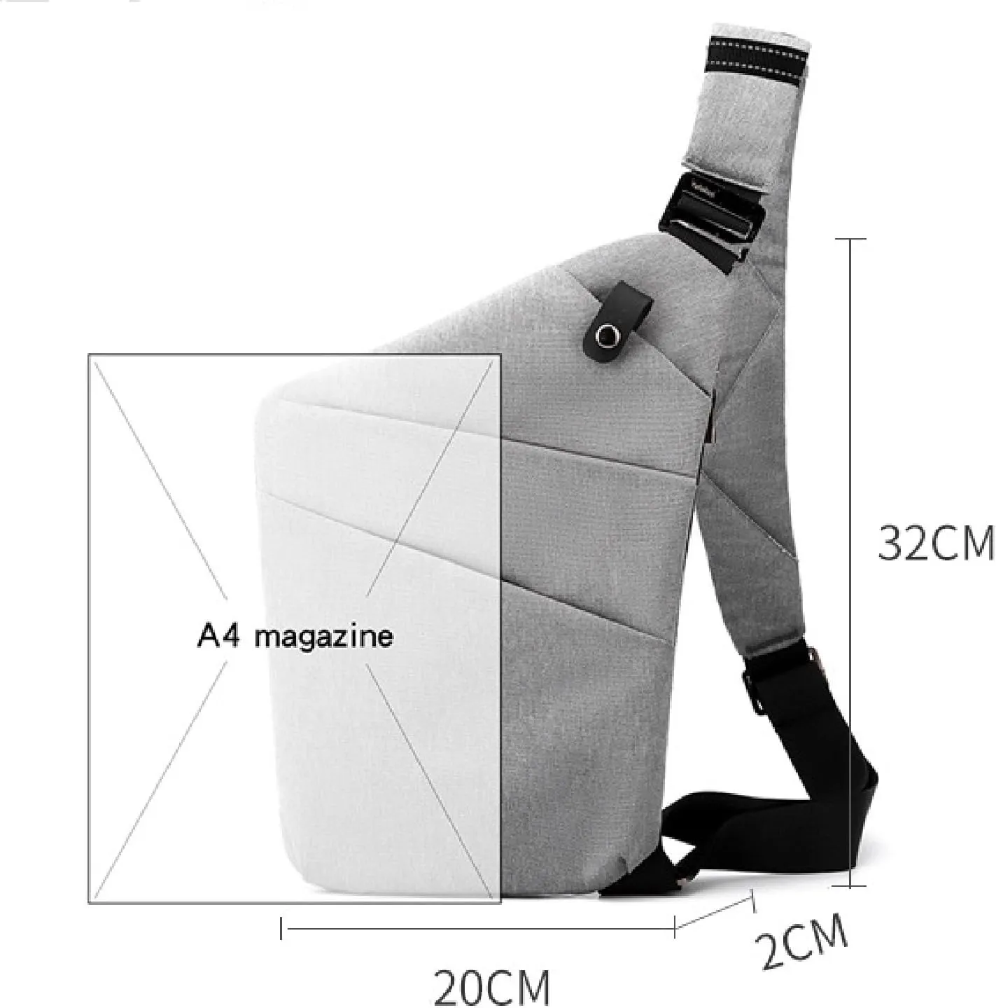 Sling Crossbody Bags Anti-Thief Slim Personal Chest Bags Waterproof Purse Handbag Backpack for Travel Camping,Green,Right
