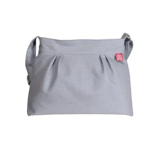 Small Canvas Crossbody Purse Bag for Women Washable Pleated Everyday Casual Zipper Closure Eco-Friendly Vegan Girl Bag Adjustable Long Strap