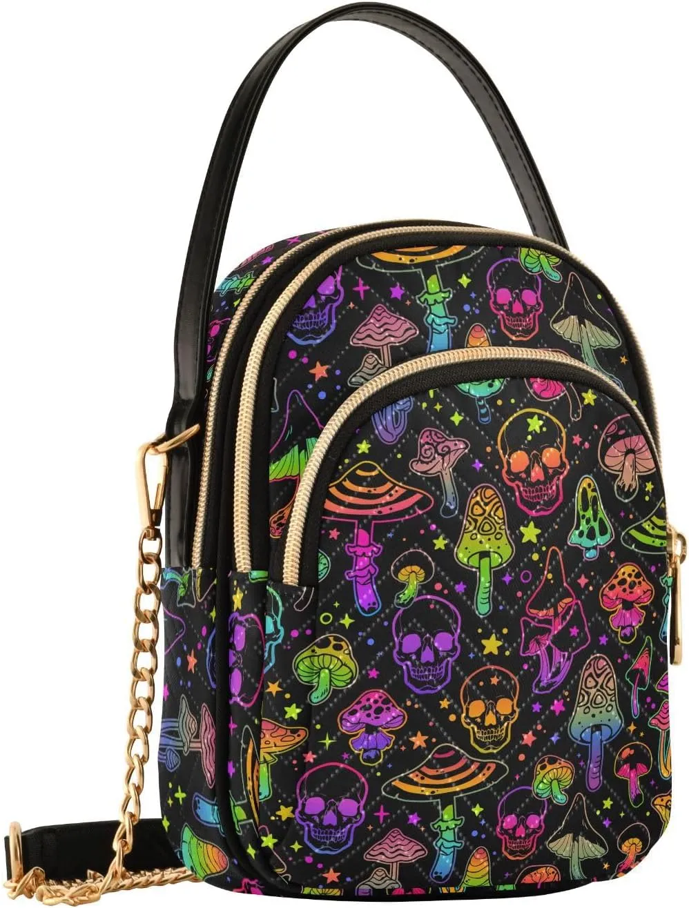 Small Cross body Bags for Women Quilted Crossbody Cell Phone Shoulder Purse Handbags Wallet Detachable Chain Bag