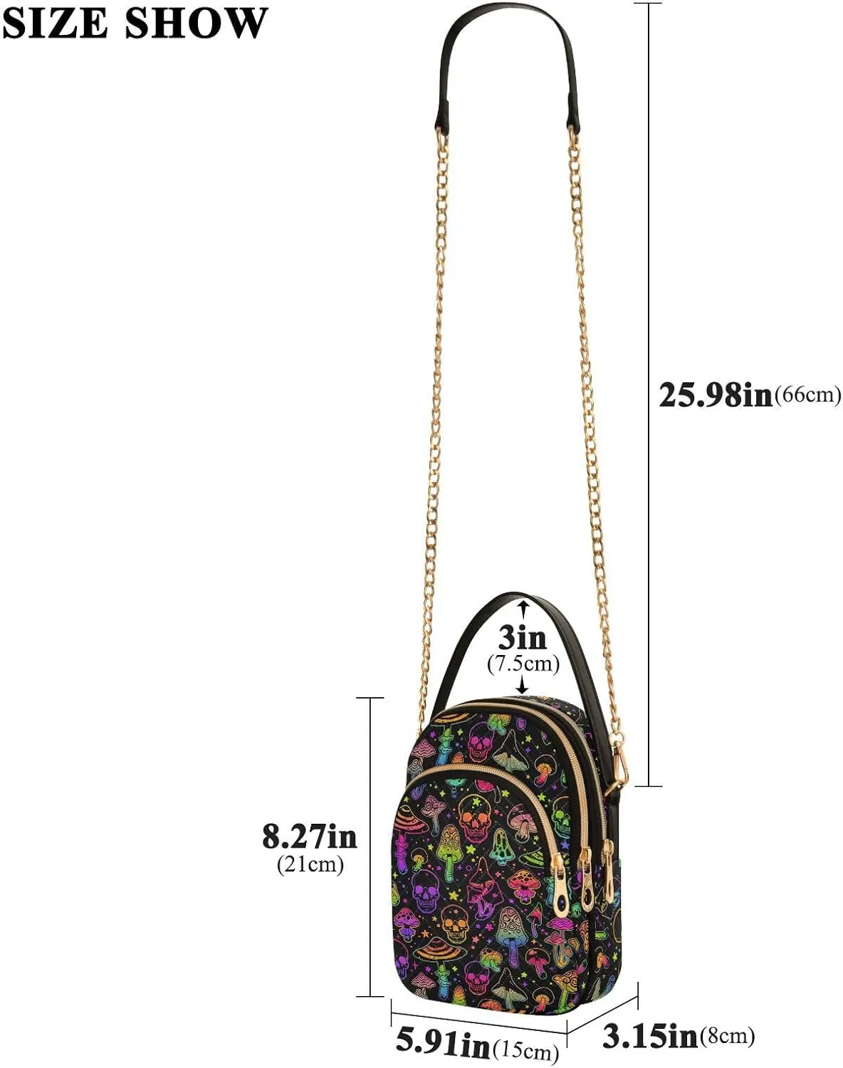 Small Cross body Bags for Women Quilted Crossbody Cell Phone Shoulder Purse Handbags Wallet Detachable Chain Bag
