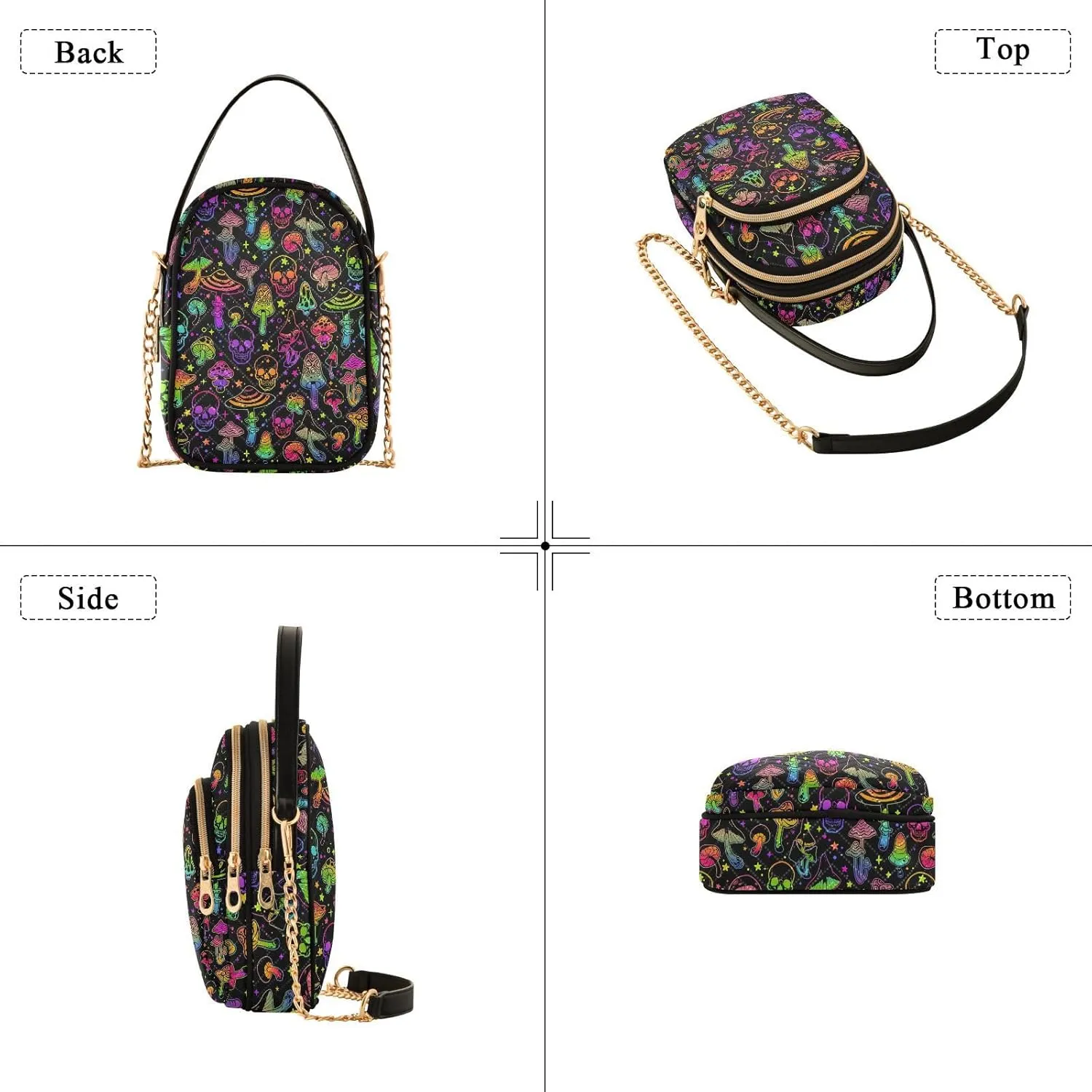 Small Cross body Bags for Women Quilted Crossbody Cell Phone Shoulder Purse Handbags Wallet Detachable Chain Bag