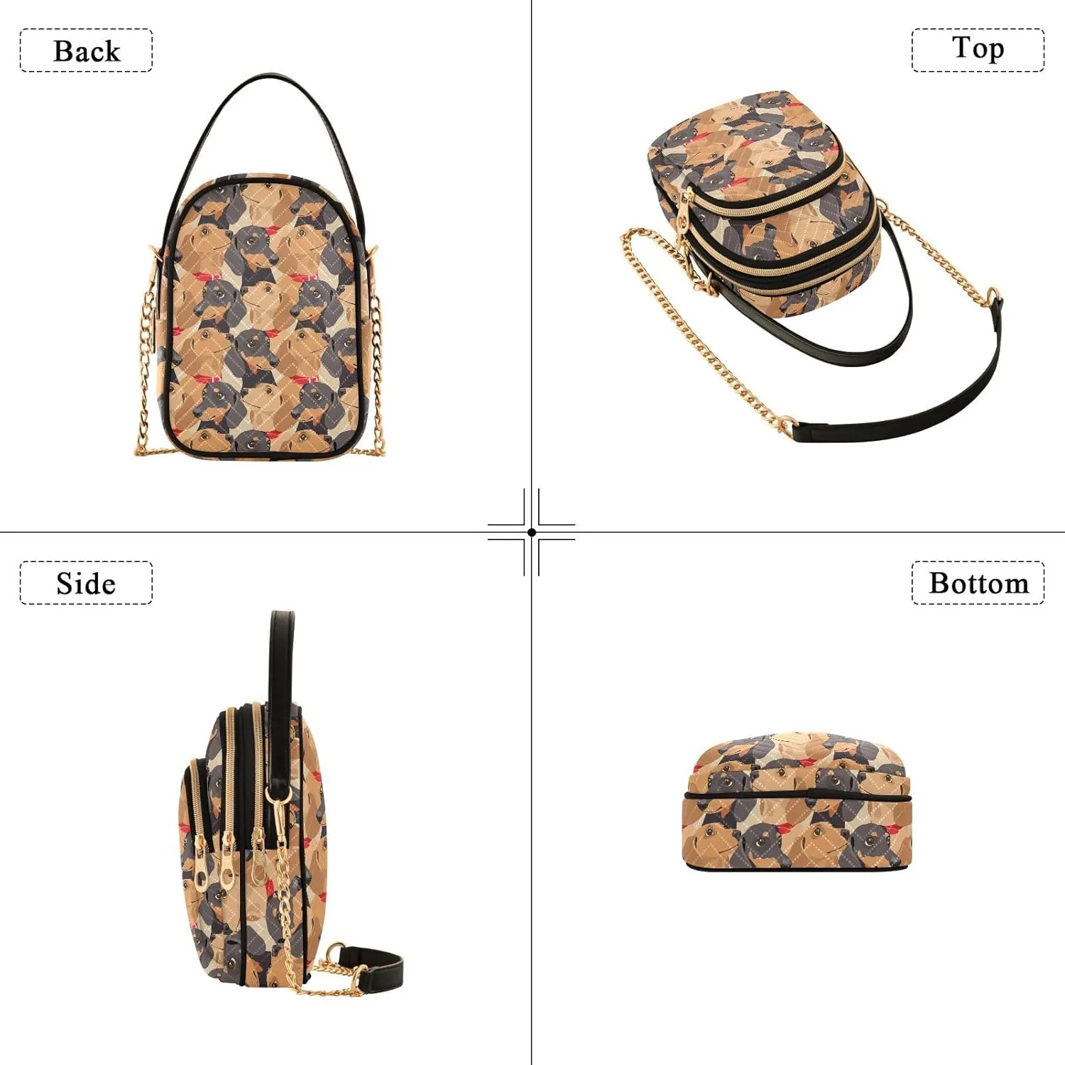 Small Cross body Bags for Women Quilted Crossbody Cell Phone Shoulder Purse Handbags Wallet Detachable Chain Bag