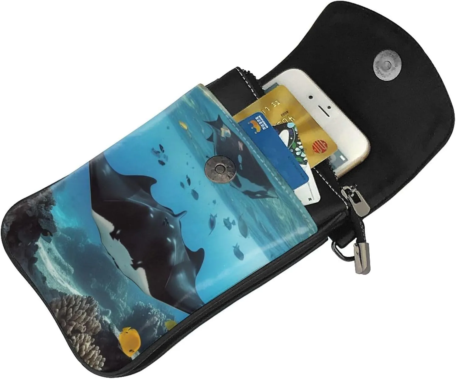 Small Crossbody Bags for Women,Leather Shoulder Bag for Cell Phone Purse with Strap and Native American Patterns Printed