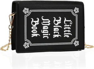 Small Crossbody Bags Purse for Women Magic Book Cell Phone PU Leather Shoulder Handbag with Chain Shoulder Strap