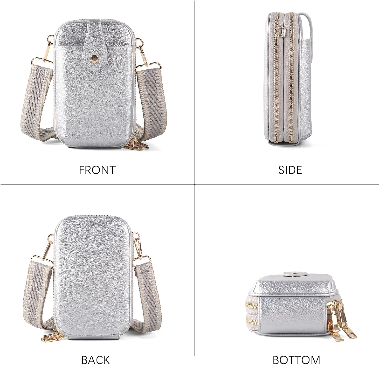 Small Crossbody Cell Phone Bag for Women, Mini Crossbody Wallet Phone Shoulder Handbag Purse with Credit Card Slots