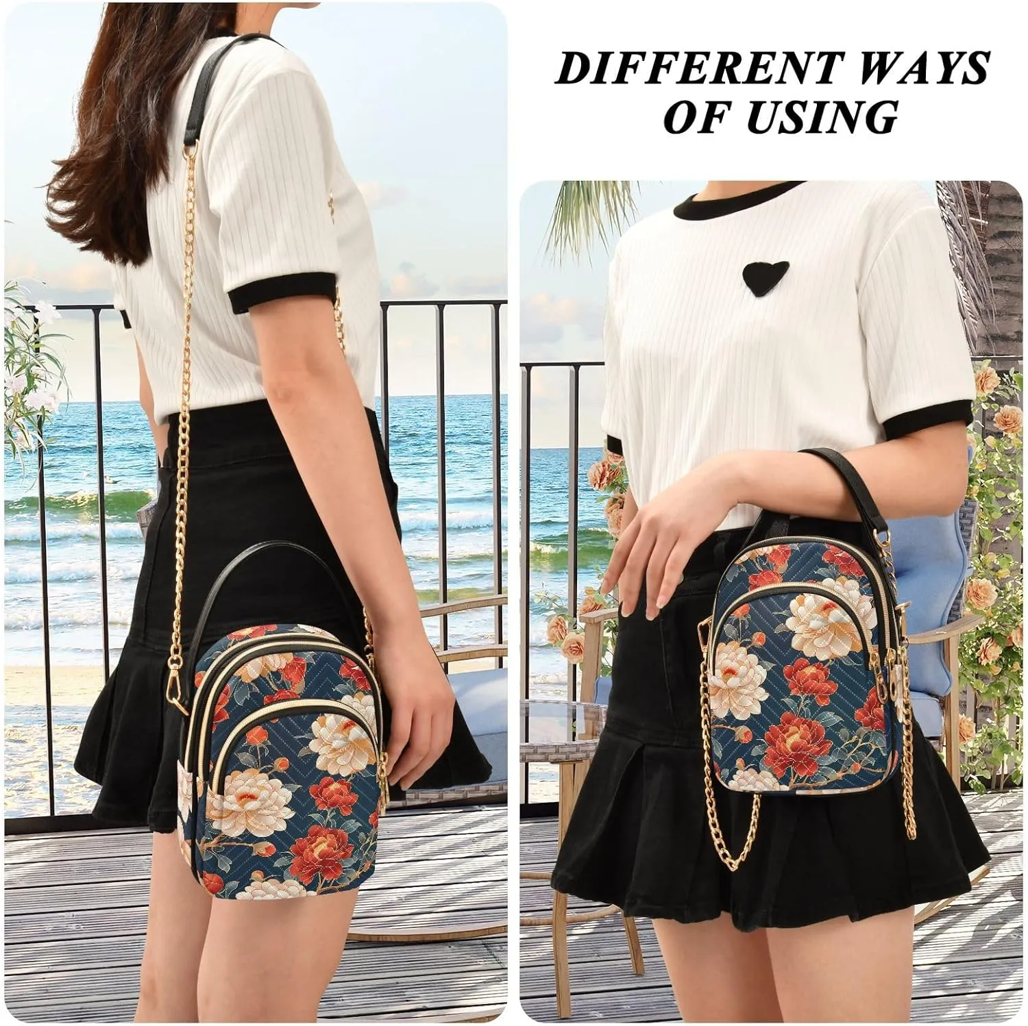 Small Handbag Crossbody Bag for Women Quilted Bags Shoulder Purse Phone Wallet Chain Bag
