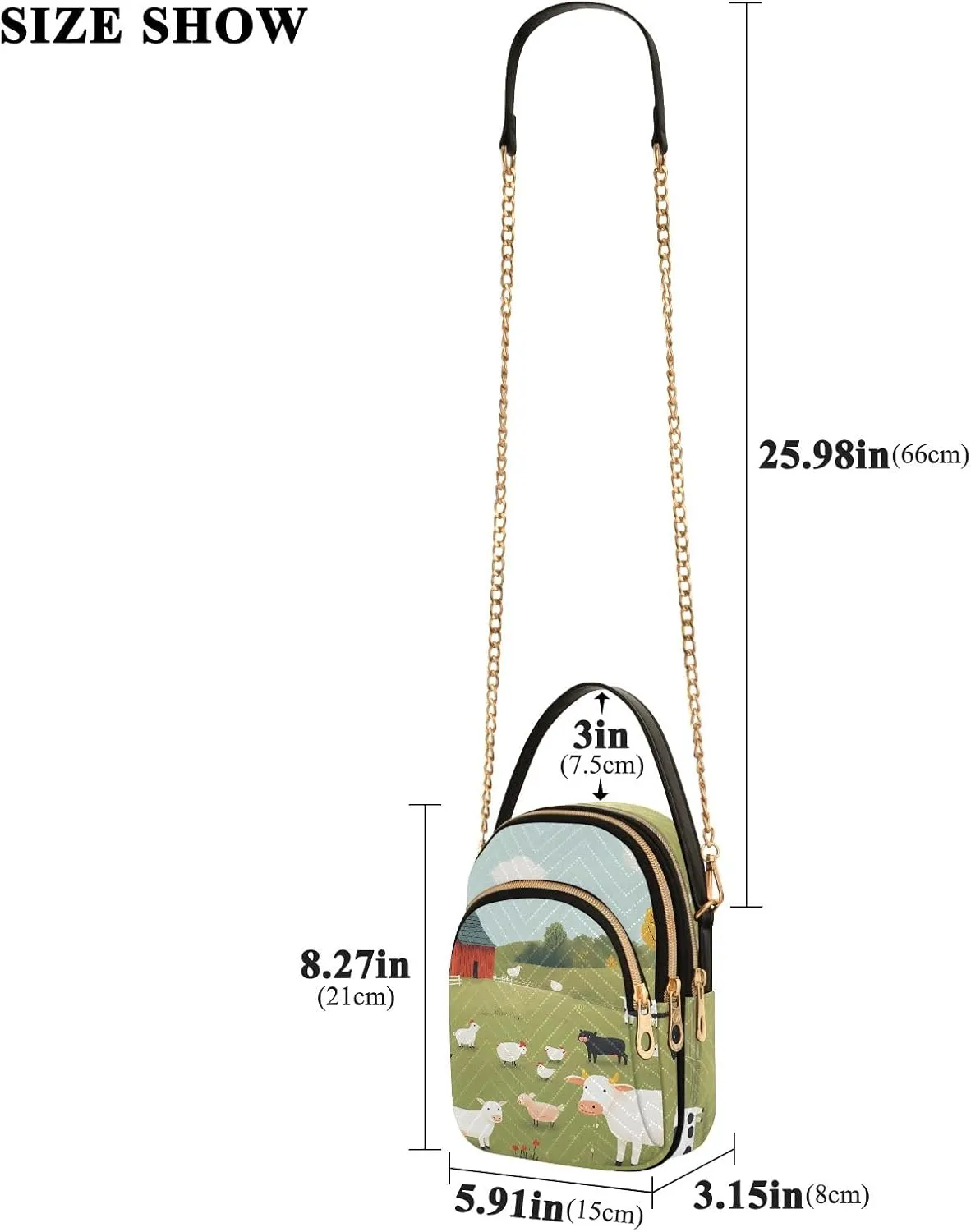 Small Handbag Crossbody Bag for Women Quilted Bags Shoulder Purse Phone Wallet Chain Bag