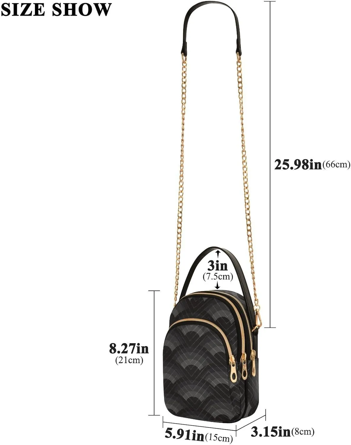 Small Phone Purse Crossbody Cell Phone Purse Phone Wallet Bag with Zipper Pockets Shoulder Strap Handle for Women Daisy