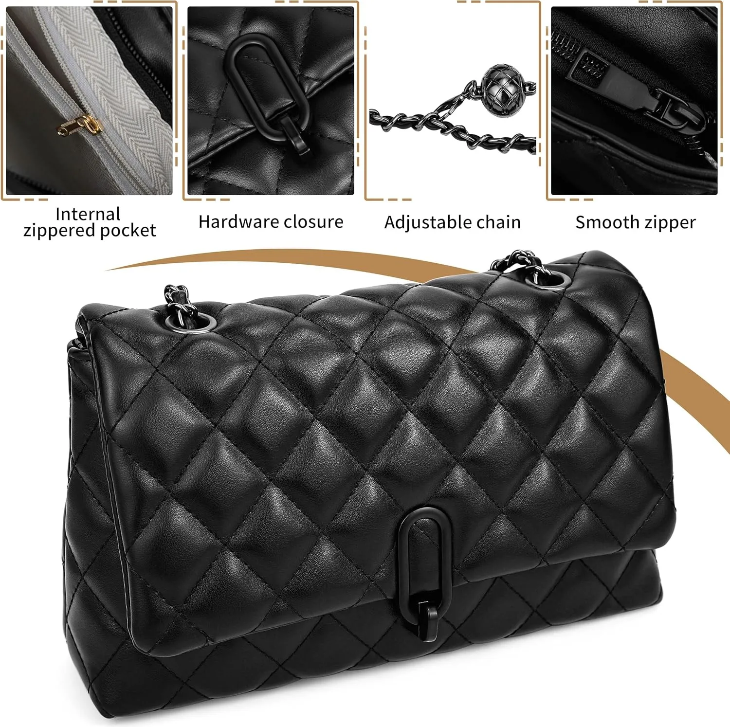 Small Purses for Women Quilted Crossbody Bags Ladies Trendy Shoulder Handbags Quilted Purses Women