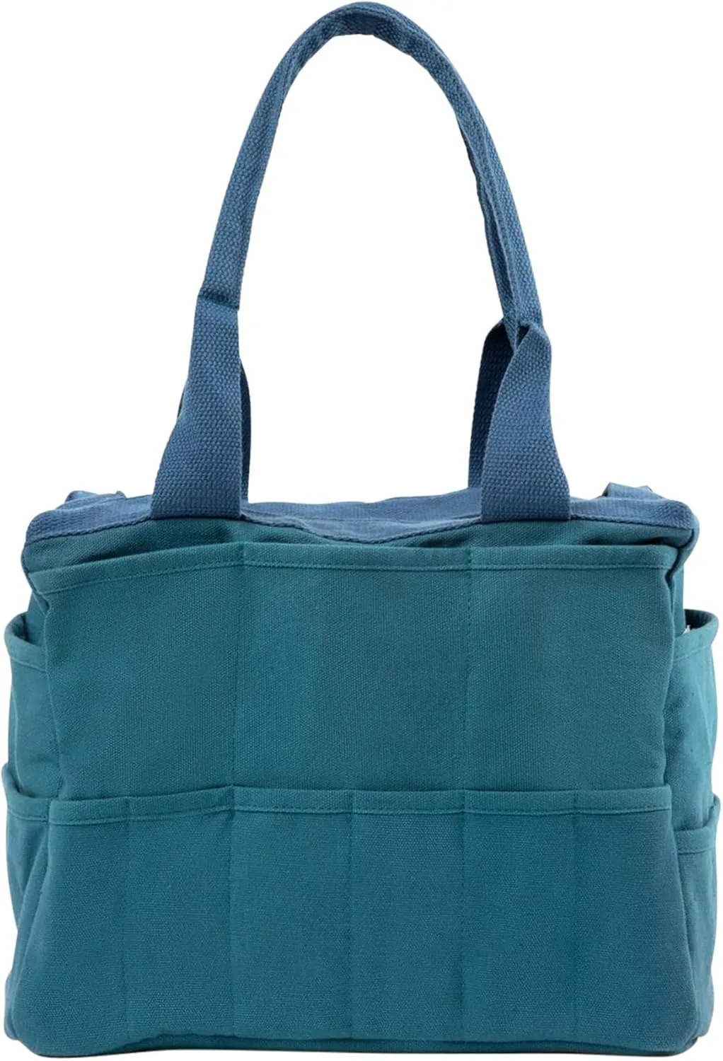 Soolla Studio Bag: Art Supply Storage Organizer & Pottery Tool Bag, Washable Craft Tote, Knitting Yarn Bag, Crochet Project Bag, 30 Pockets, 15  Canvas Colors, Artist Bag for Adults (Aquamarine)
