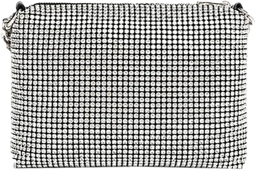 Sparkly Women Rhinestone Clutch Purse Stylish Diamonds Handbag Commuting Shoulder Purse for Casual Formal