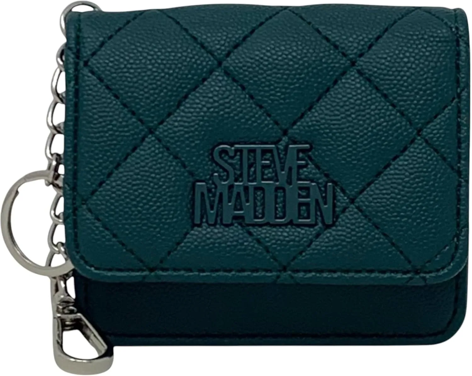 Steve Madden Bwren Flap Wallet with Keyring (Emerald)