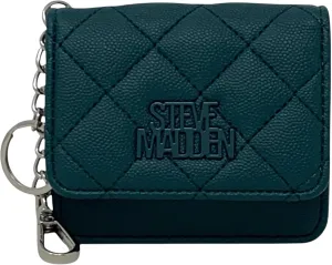 Steve Madden Bwren Flap Wallet with Keyring (Emerald)