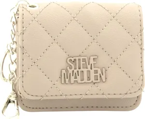 Steve Madden Bwren Flap Wallet with Keyring (Tapioca)