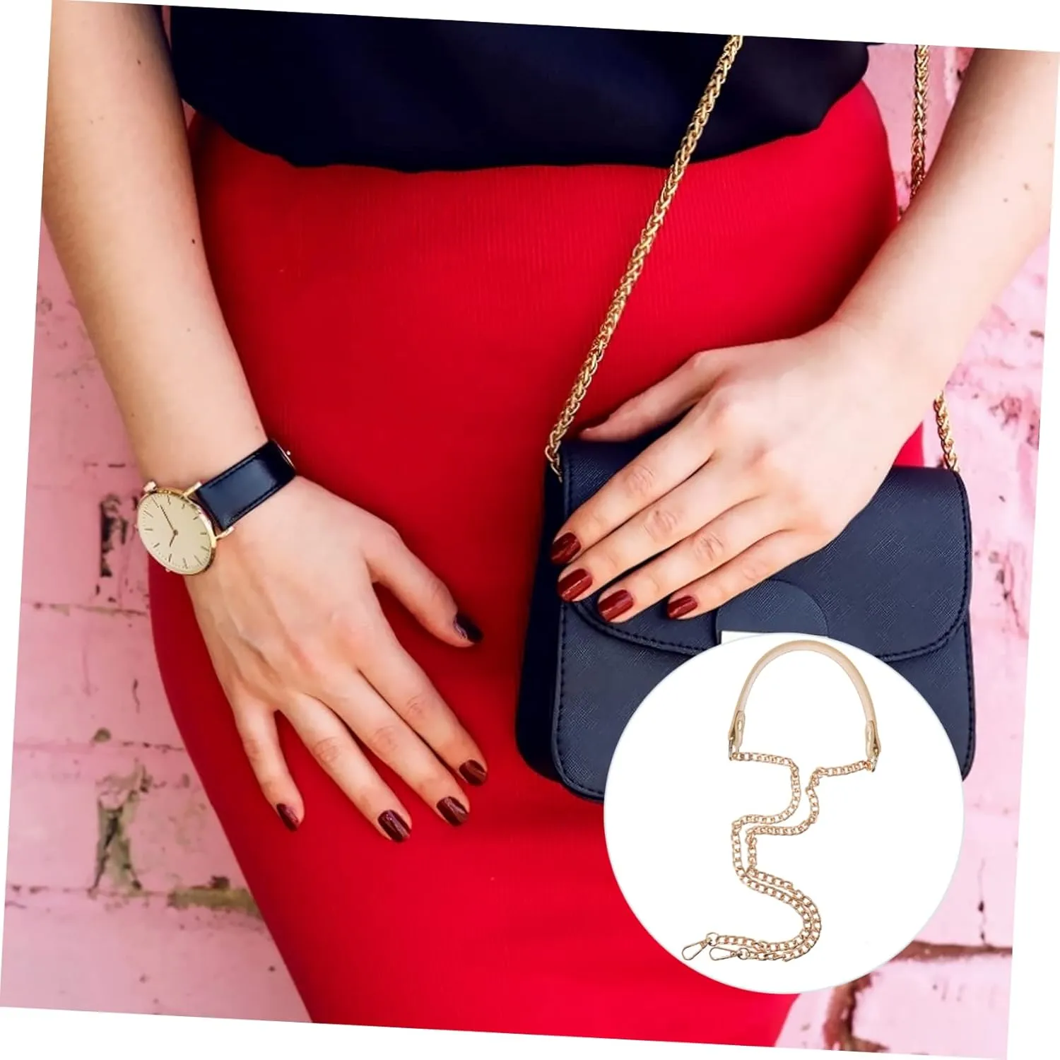 STOBOK Pcs DIY Handbag Making Tote Purse Chain Decorative Handbag Chain for Women Stylish Bag Adornment Strap