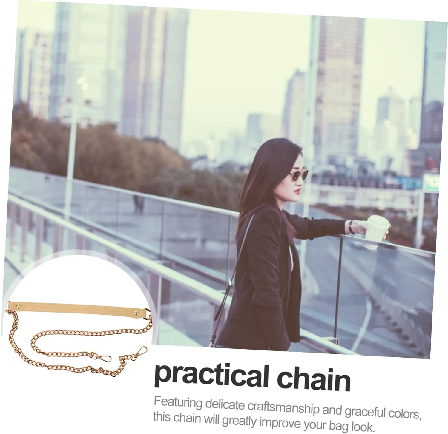 STOBOK Pcs DIY Handbag Making Tote Purse Chain Decorative Handbag Chain for Women Stylish Bag Adornment Strap