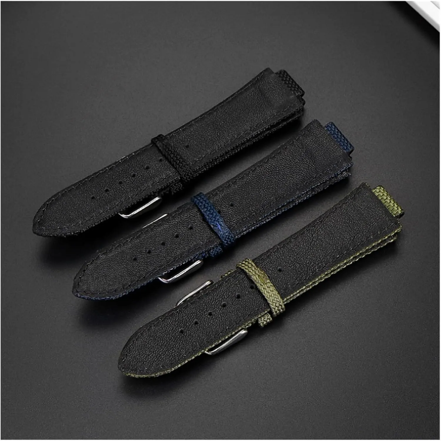 Strap, buckle, nylon leather strap 26-12mm raised strap