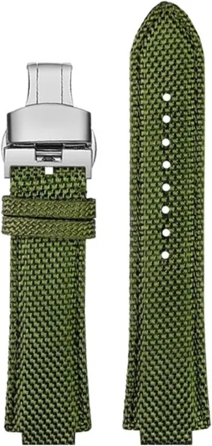 Strap, buckle, nylon leather strap 26-12mm raised strap