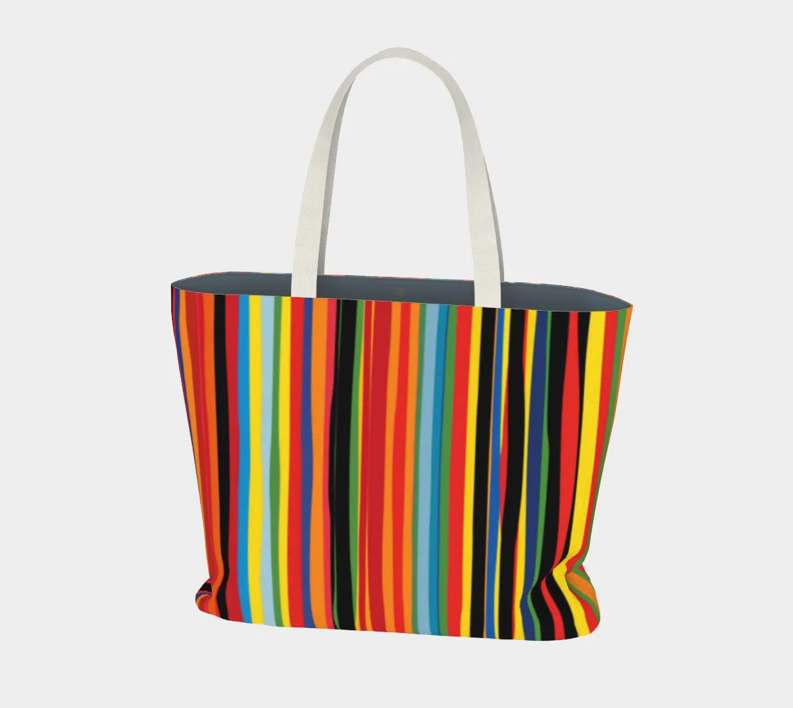 Stripes 1 Bold Large Tote
