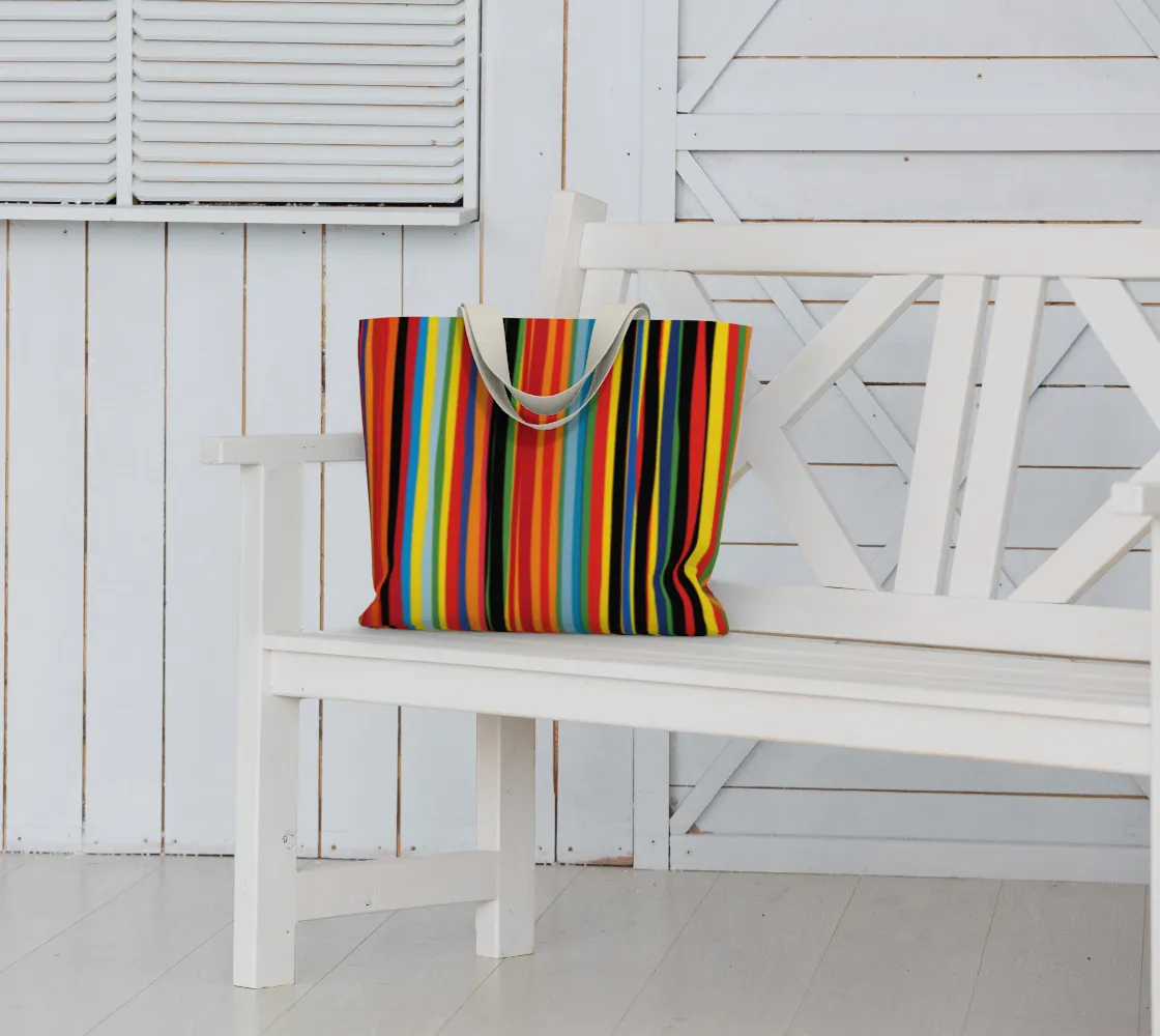 Stripes 1 Bold Large Tote