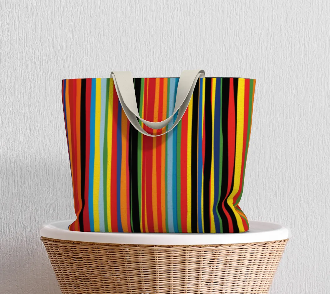 Stripes 1 Bold Large Tote