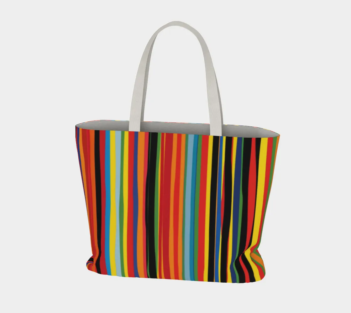Stripes 1 Bold Large Tote