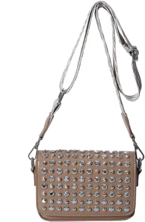 Studded Purse Studded Crossbody Purses for Women Vegan Leather Bag Studded Bag Y2k Purse Gothic Bag