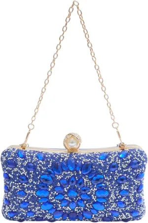 Stylish Rhinestone Clutch Purse - Portable Handbag for Weddings, Banquets, and Engagements