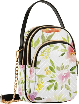 SUABO Crossbody Bag for Women, Yellow Flower Of Hope Phone Purse Detachable Chain Bag Shoulder Handbag Wallet