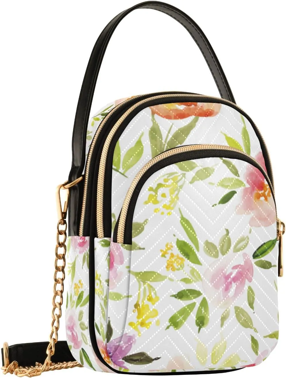 SUABO Crossbody Bag for Women, Yellow Flower Of Hope Phone Purse Detachable Chain Bag Shoulder Handbag Wallet