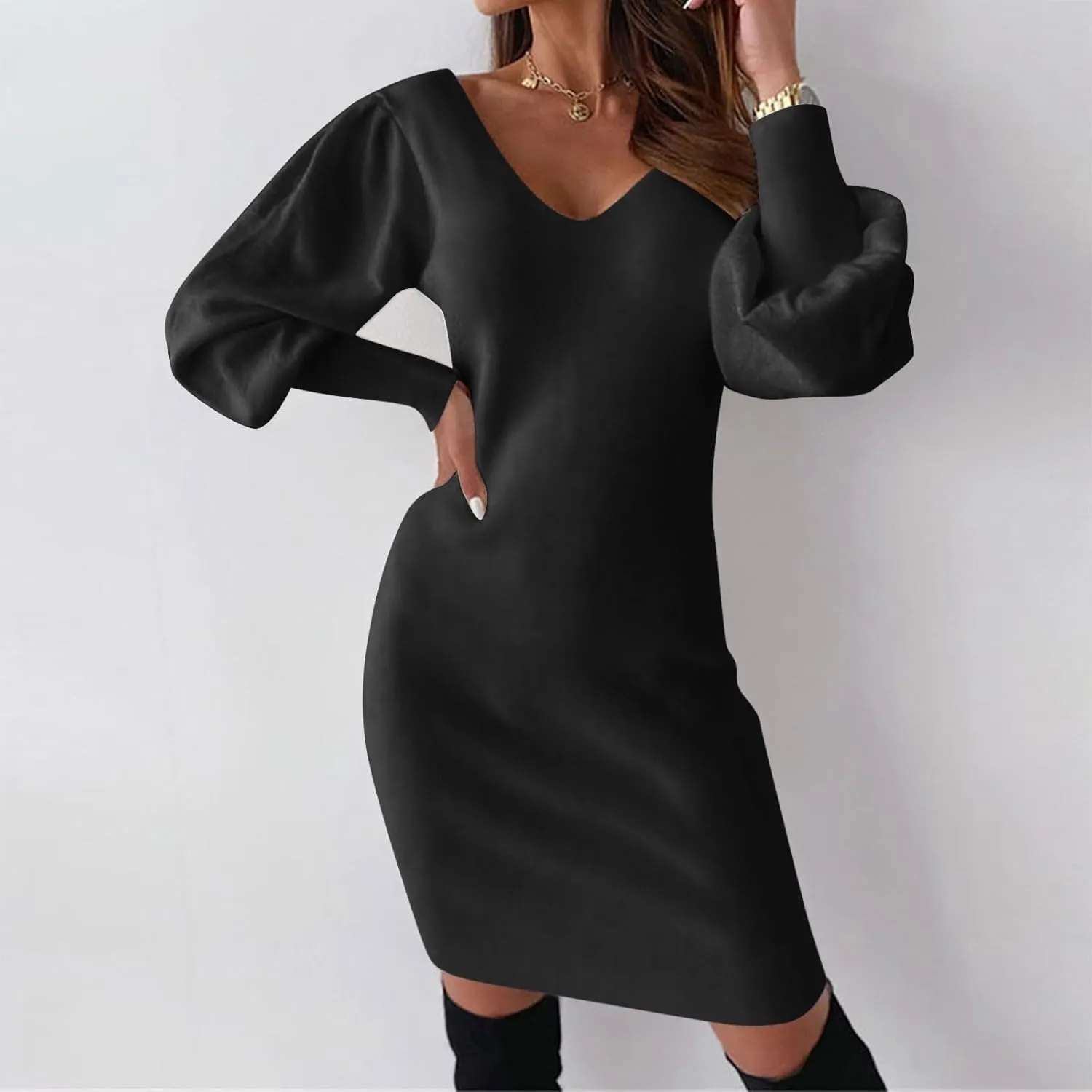 Summer Dresses for Women 2025 V-Neck Long Sleeve Sundresses A-Line Ladies Elegant Lace Crochet Beach Mini Dress