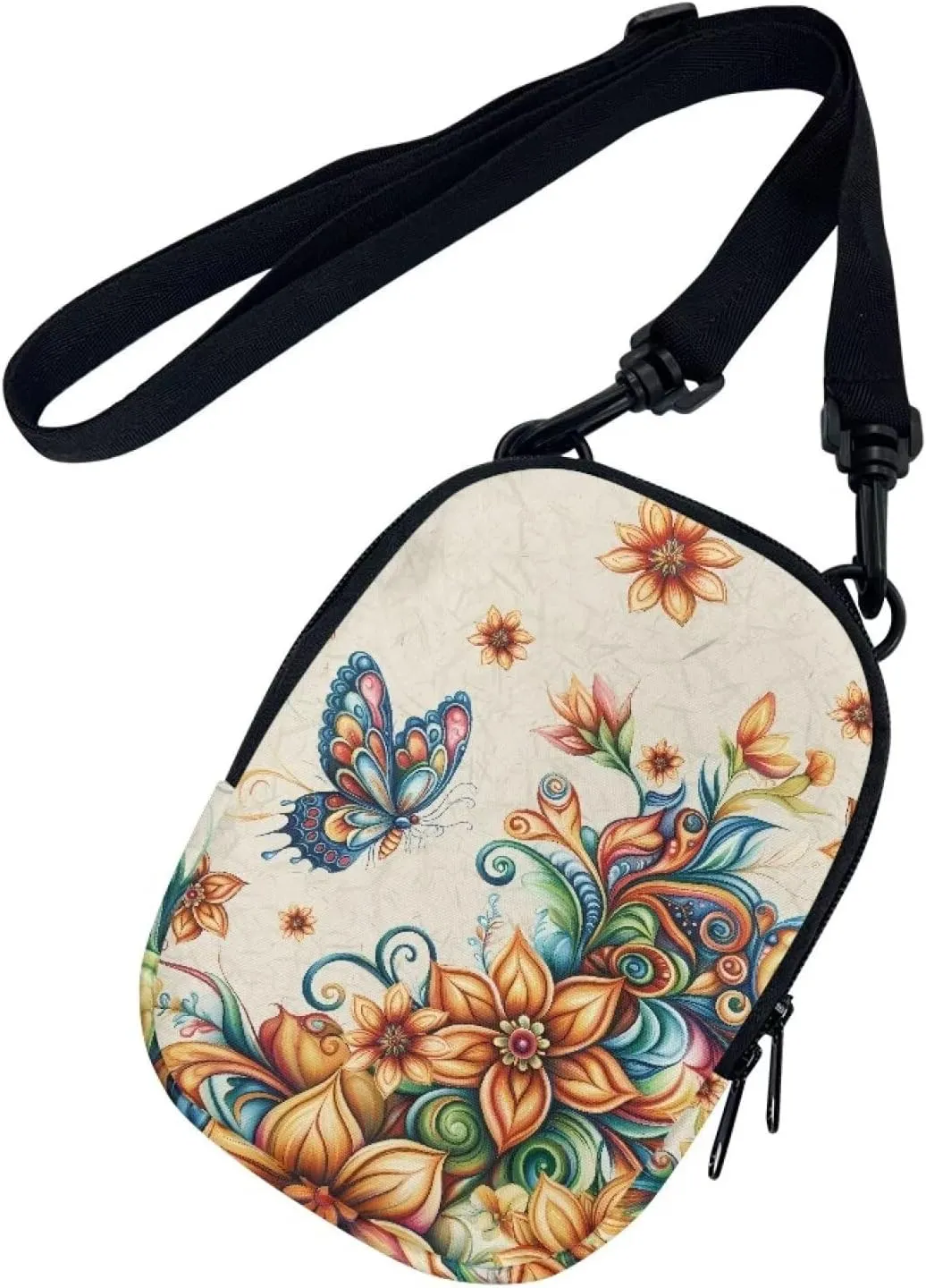 Suobstales Messenger Bag for Women Crossbody Zipper Bag with Adjustable Strap Portable Phone Purse Shoulder Handbag