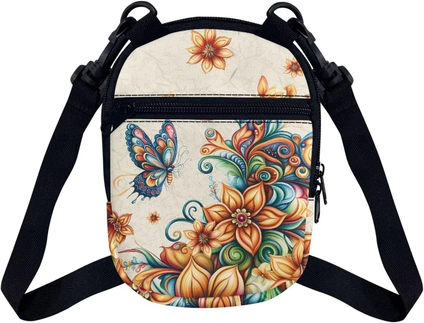 Suobstales Messenger Bag for Women Crossbody Zipper Bag with Adjustable Strap Portable Phone Purse Shoulder Handbag