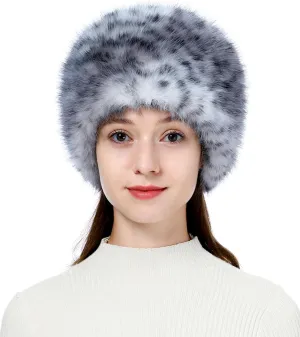 sy soul young Women's Winter Faux Fur Cossak Russian Style Hat Warm Cap