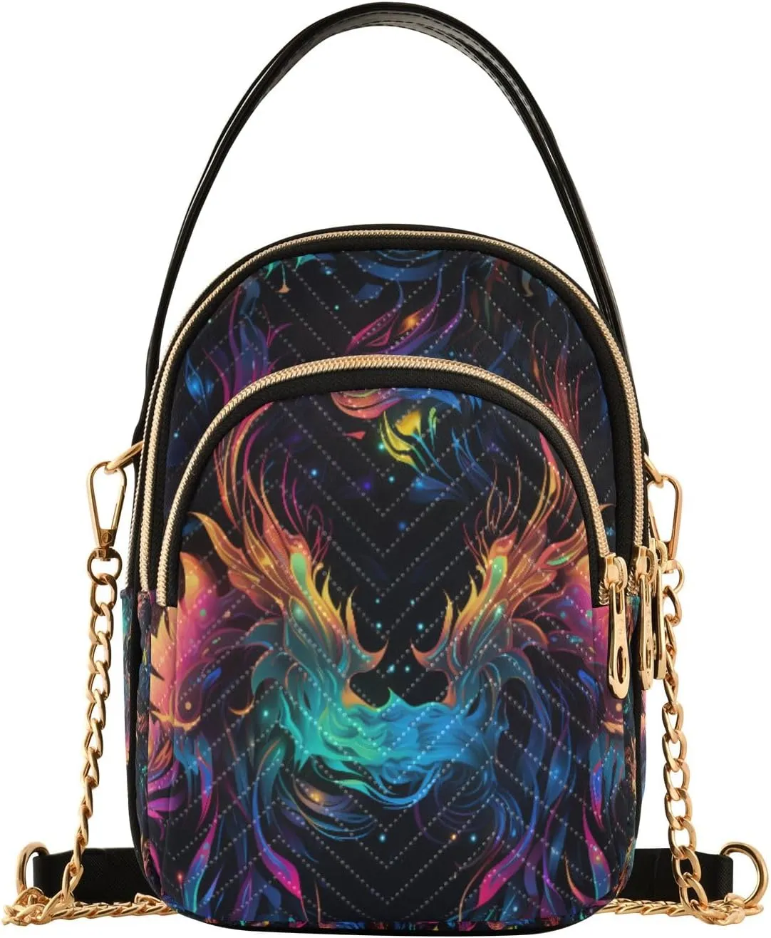 Symbolic Use Of Animals Crossbody Handbags for Women Casual Leather Shoulder Phone Purse