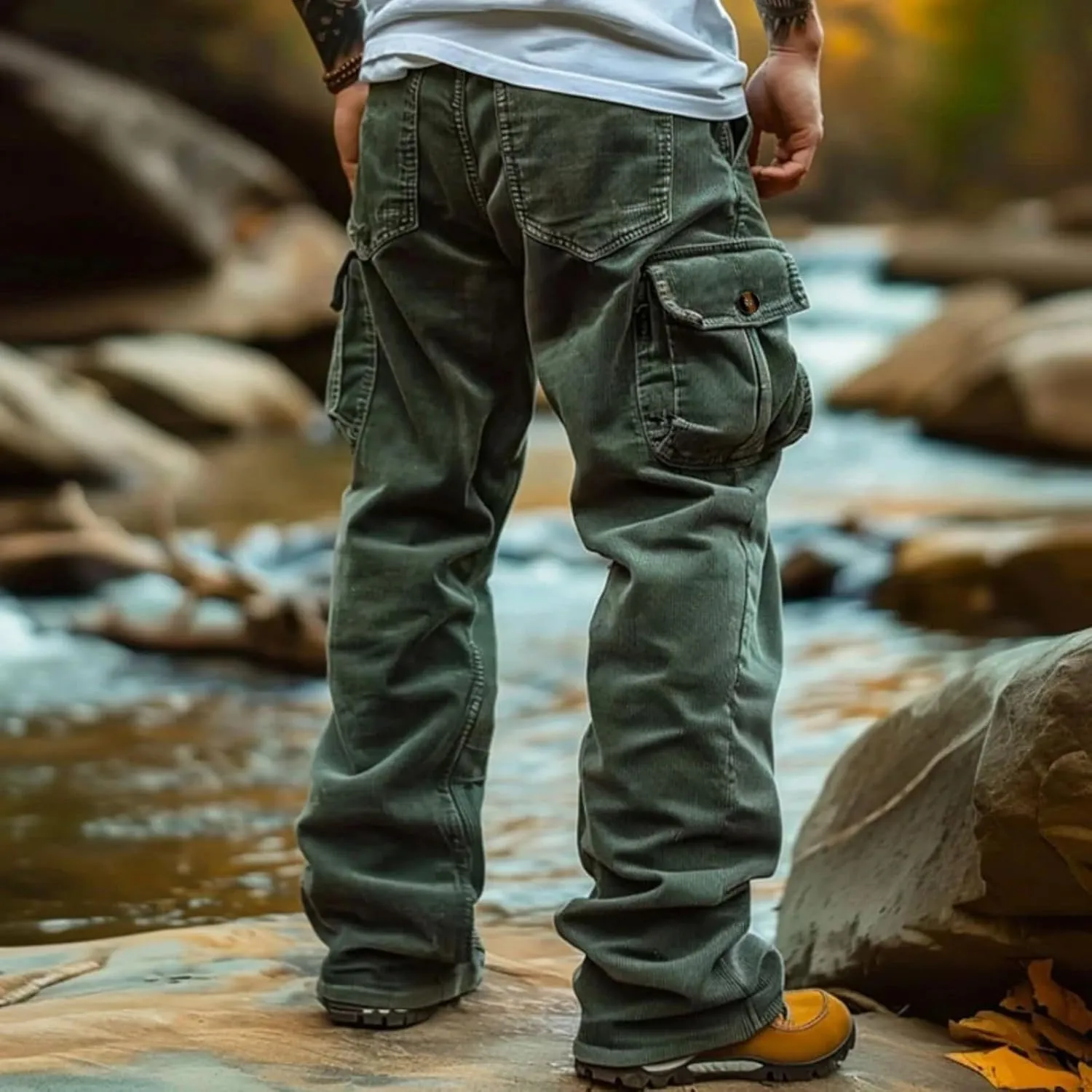 Tactical Pants for Men Stretch Ripstop Waterproof Utility Cargo Hiking Pants Breathable Work Pant Fishing with Pockets