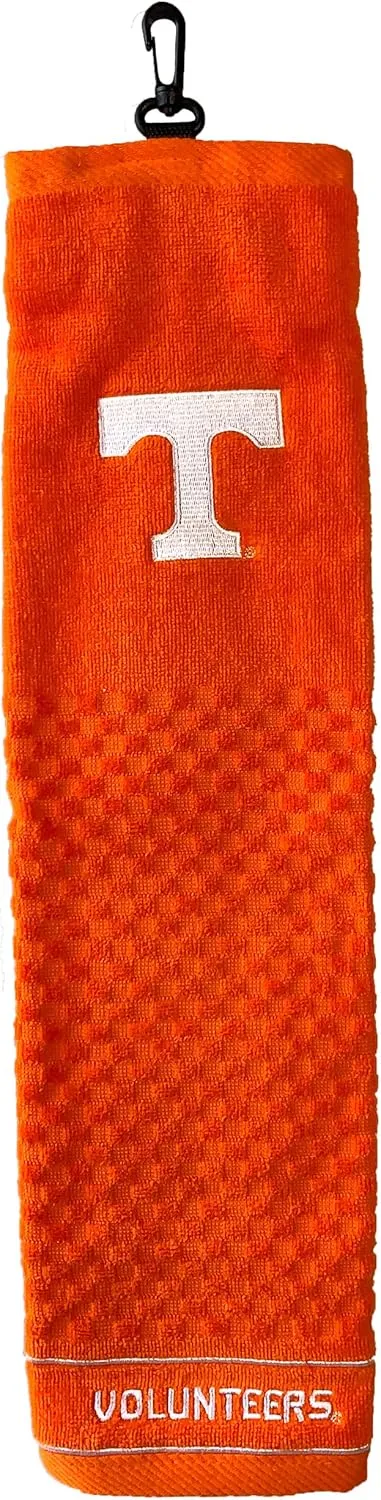 Team Golf NCAA Embroidered Golf Towel, Checkered Scrubber Design, Embroidered Logo