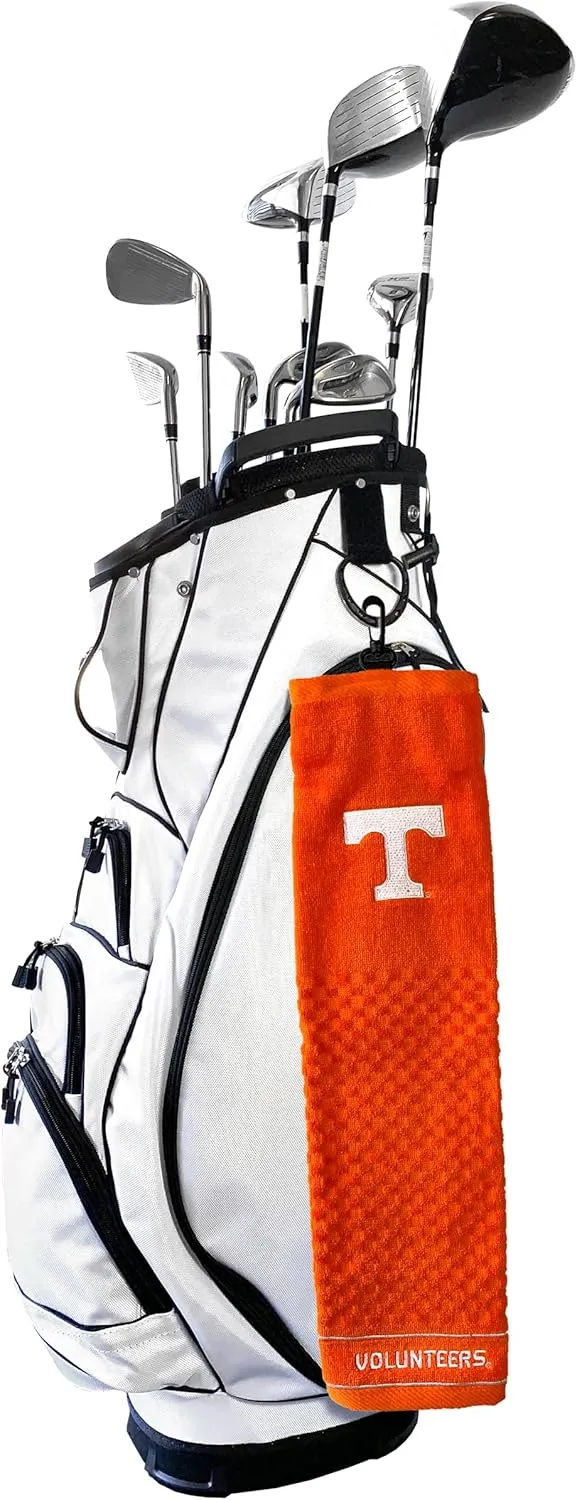 Team Golf NCAA Embroidered Golf Towel, Checkered Scrubber Design, Embroidered Logo