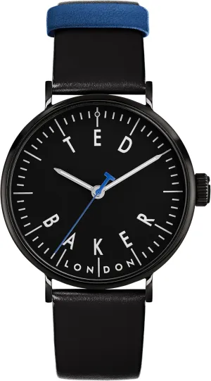 Ted Baker Gents Black Eco-Leather Strap Watch (Model: BKPDPS3039I)
