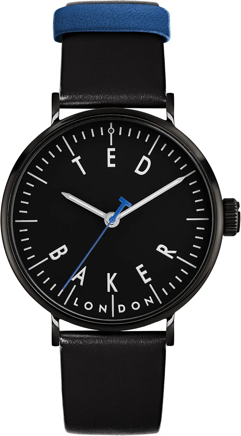 Ted Baker Gents Black Eco-Leather Strap Watch (Model: BKPDPS3039I)
