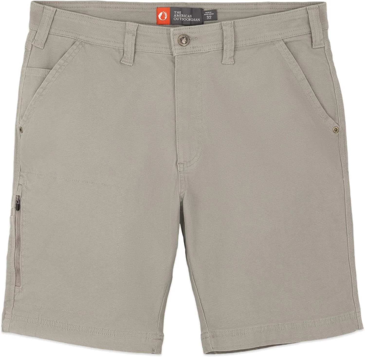 The American Outdoorsman Men's Stretch Canvas Work Shorts with Flex Waistband & 6 Pockets - Tear-Resistant Work Shorts