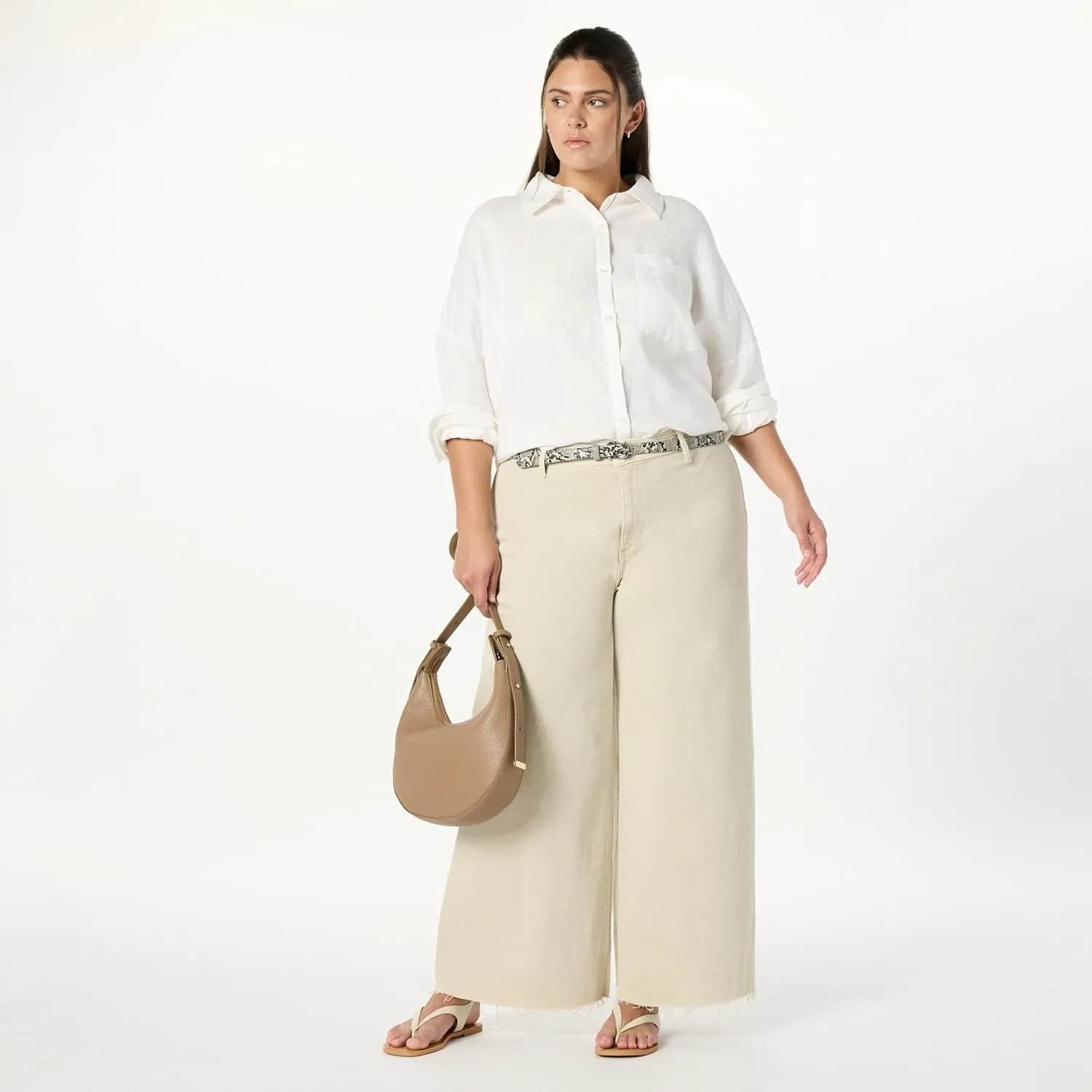 The Drop Women's Avila Classic Linen Button Down