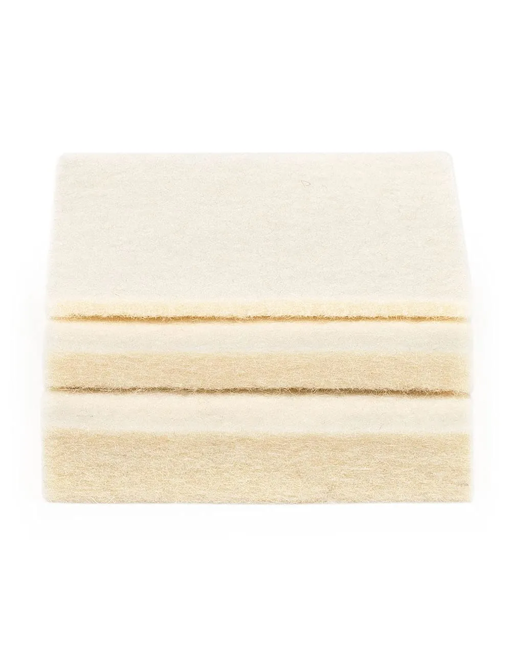 The Felt Store F-10 Industrial Felt Square Sample Bags 3 inch x 3 inch Felt Material in 1/8", 1/4", 1/2" Thickness – 3 Pcs