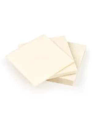 The Felt Store F-10 Industrial Felt Square Sample Bags 3 inch x 3 inch Felt Material in 1/8", 1/4", 1/2" Thickness – 3 Pcs
