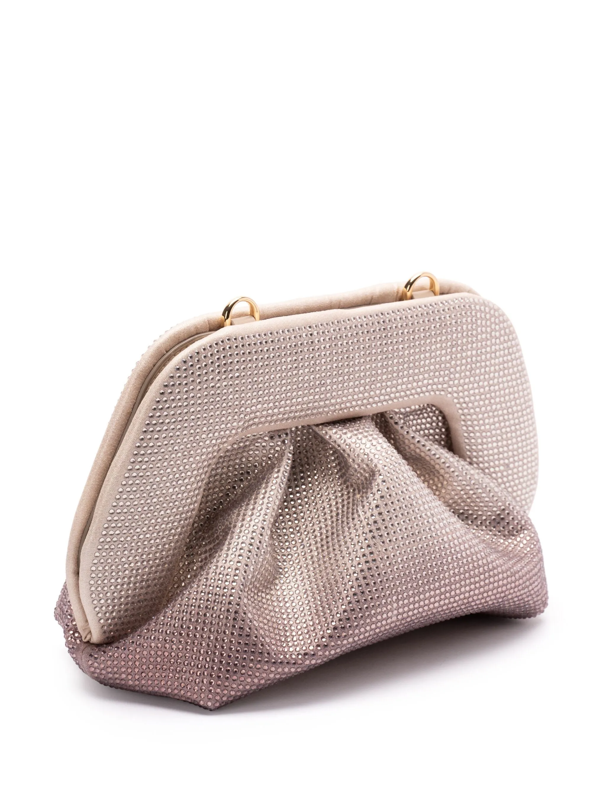 Themoire 'tia strass veckad rosa koppling