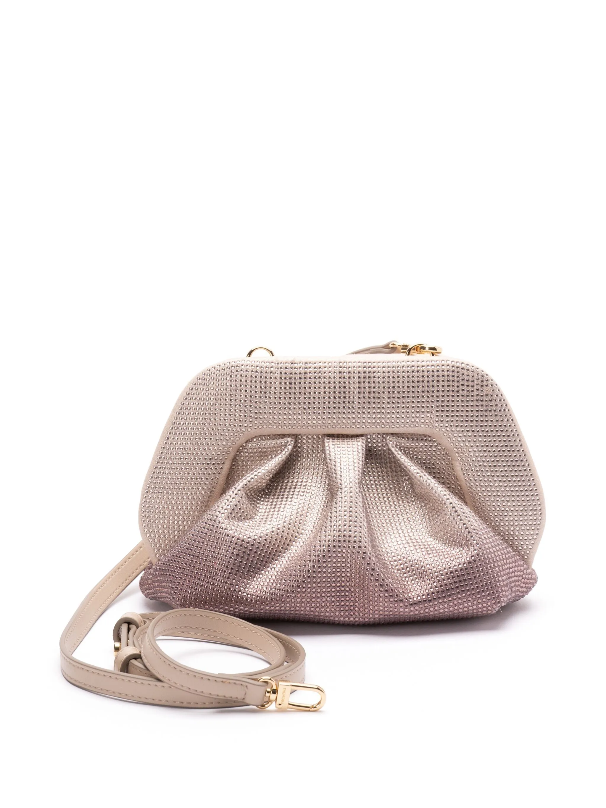 Themoire 'tia strass veckad rosa koppling